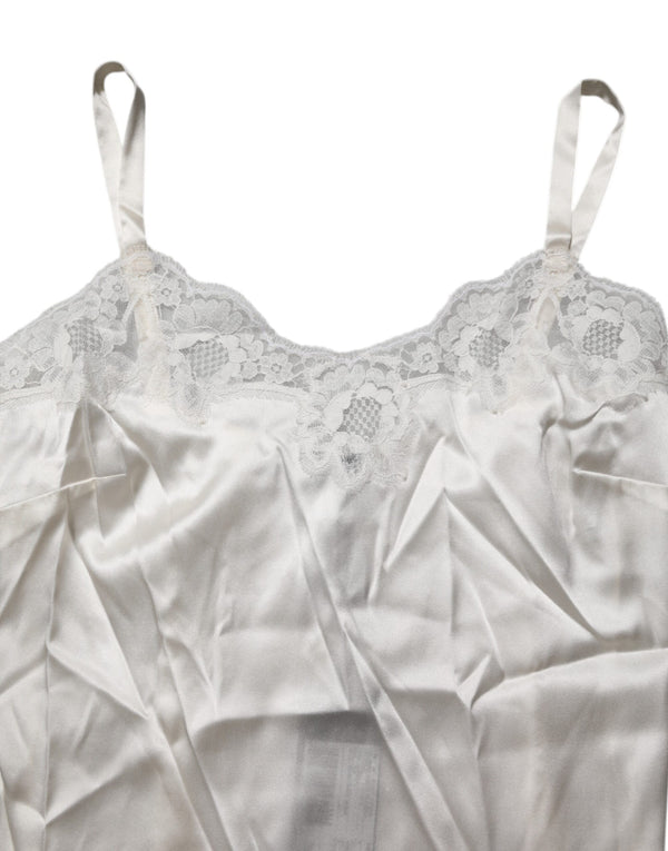 Off White Floral Lace Tank Lingerie Top Underwear