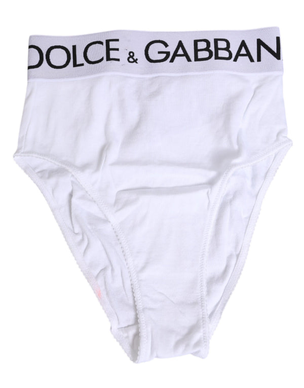 White Cotton Stretch High Waist Panty Underwear