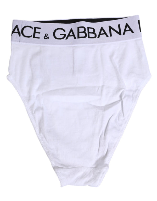 White Cotton Stretch High Waist Panty Underwear