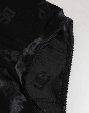 Black Silk Stretch High Waist Girdle Underwear