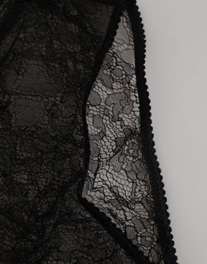 Black Nylon Stretch High Waist Panty Underwear