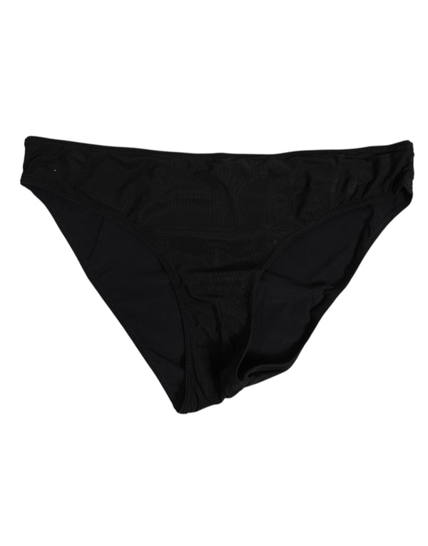 Black Nylon Stretch Slip Brief Women Underwear