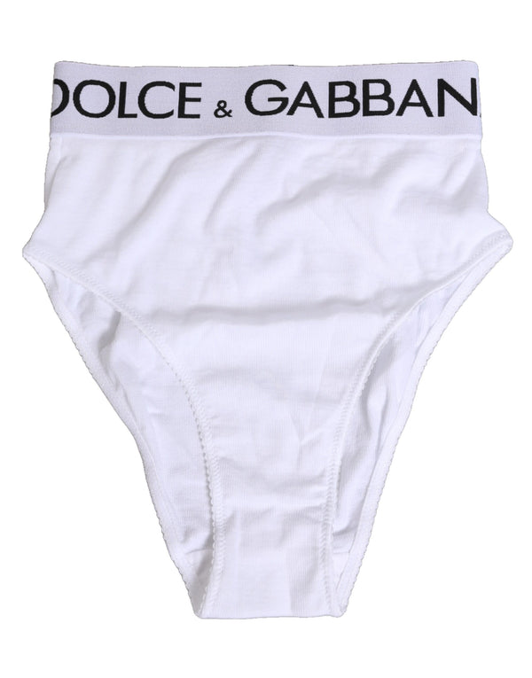White Cotton Stretch High Waist Panty Underwear