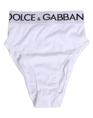 White Cotton Stretch High Waist Panty Underwear