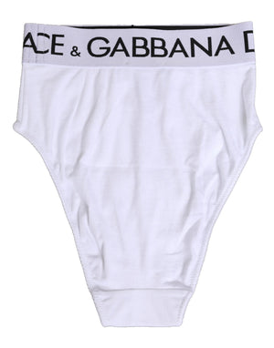White Cotton Stretch High Waist Panty Underwear