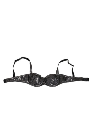 Black Acetate Stretch Balconette Bra Underwear