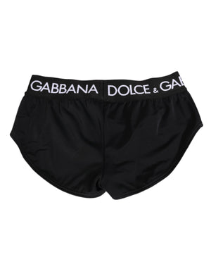 Black Nylon Logo Waistband Shorts Underwear