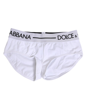 White Nylon Logo Waistband Shorts Underwear