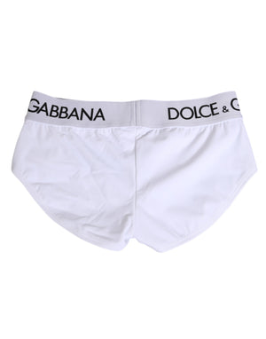 White Nylon Logo Waistband Shorts Underwear