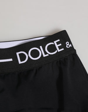 Black Nylon Logo Waistband Shorts Underwear