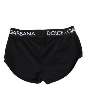 Black Nylon Logo Waistband Shorts Underwear