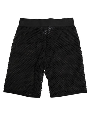 Black Cotton Logo Shorts Midi Trouser Underwear