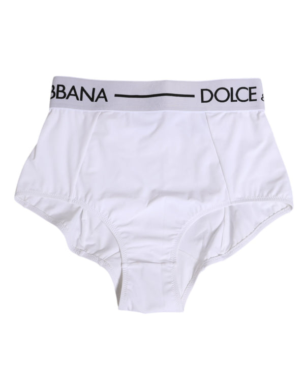 White Nylon Logo Waistband Coulotte Underwear