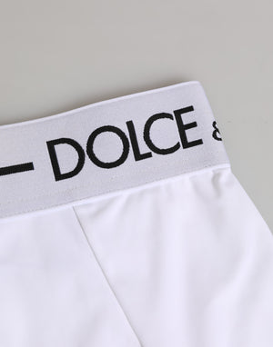 White Nylon Logo Waistband Coulotte Underwear