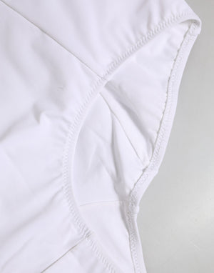 White Nylon Logo Waistband Coulotte Underwear