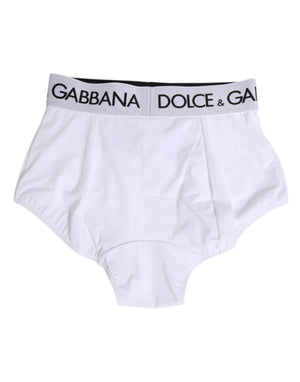 White Nylon Logo Waistband Coulotte Underwear