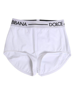 White Nylon Logo Waistband Shorts Underwear