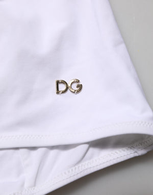 White Padded Balconette One Piece Swimwear