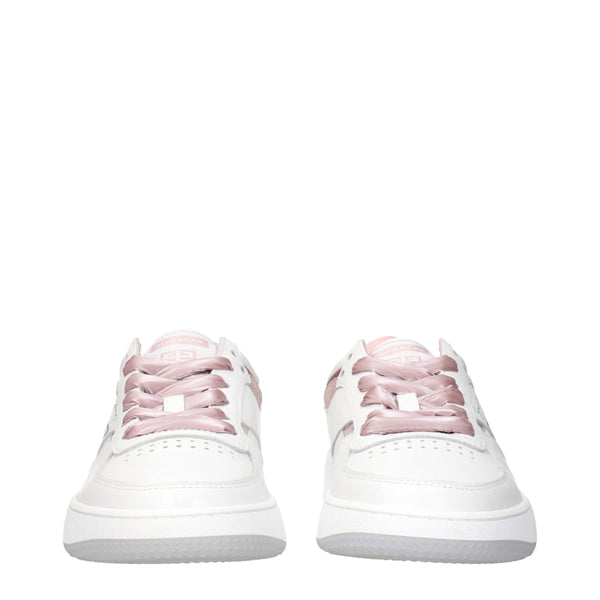 White Leather Low Top Sneakers