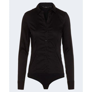 Black Cotton Bodysuit