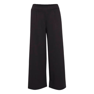 Black Recycled Polyester Flared Pants