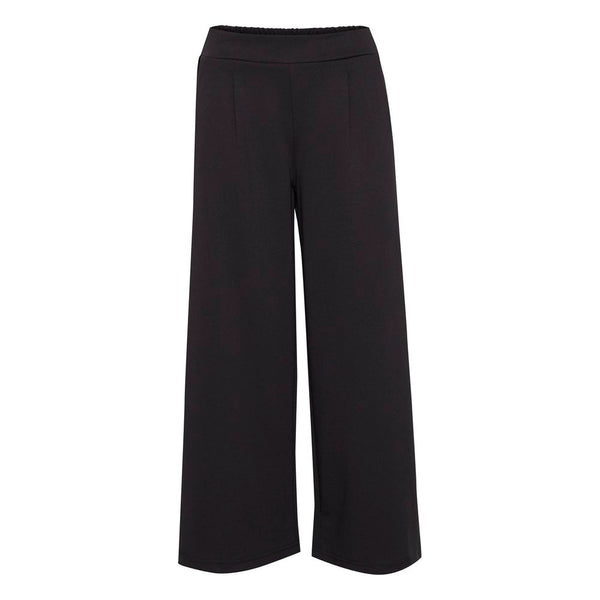 Black Recycled Polyester Flared Pants
