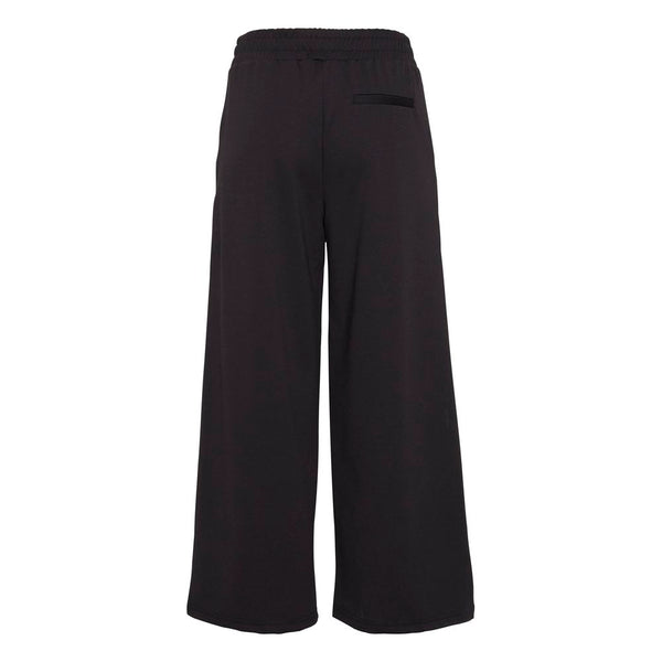 Black Recycled Polyester Flared Pants