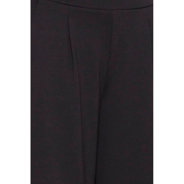 Black Recycled Polyester Flared Pants