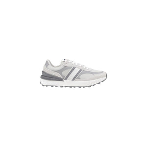 Gray Suede Leather Athletic Sneakers