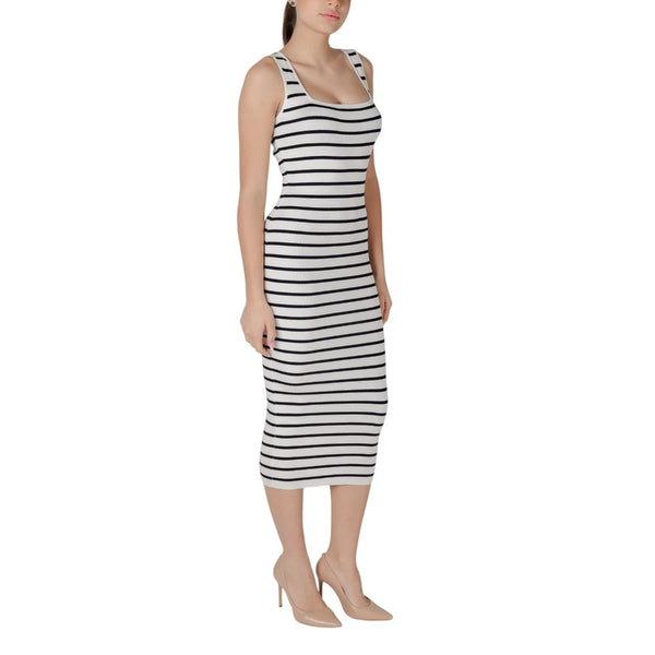 Beige Viscose Long Dress