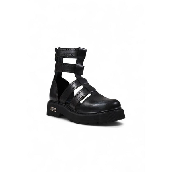 Black Leather Sandals
