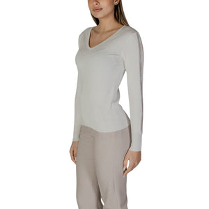 Cream Viscose Long Sleeve T-Shirt