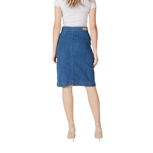 Blue Cotton Long Skirt