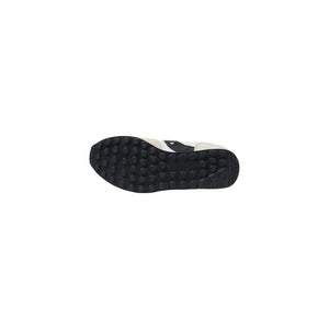 Black And White Leather Athletic Sneakers