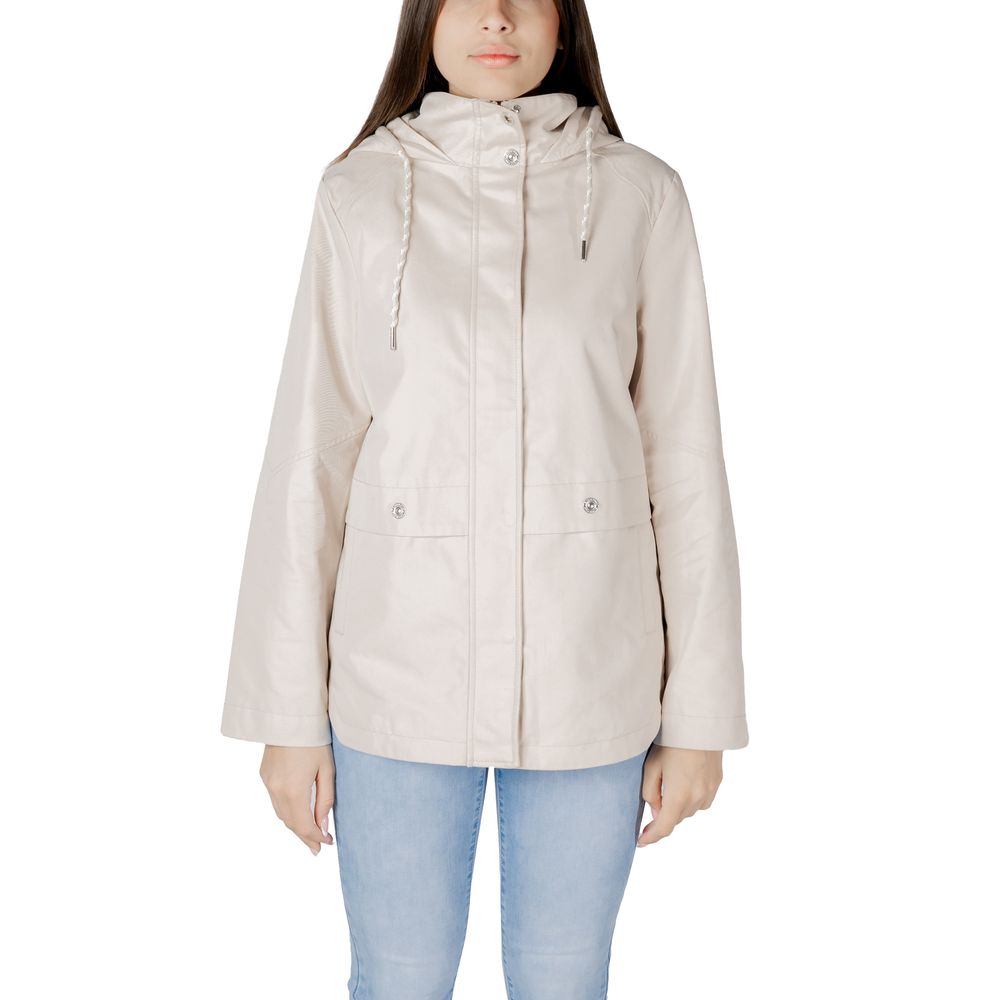 Beige Cotton Parka