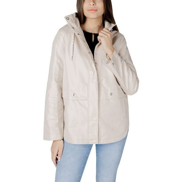 Beige Cotton Parka