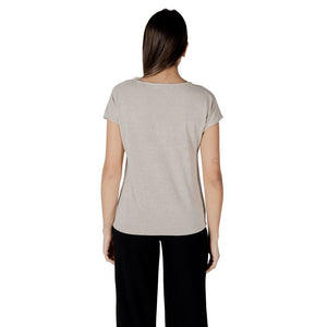 Beige Polyester T-Shirt