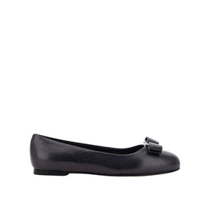 Black Calfskin Ballet Flats