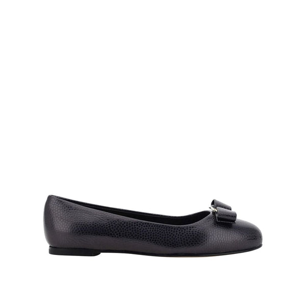 Black Calfskin Ballet Flats