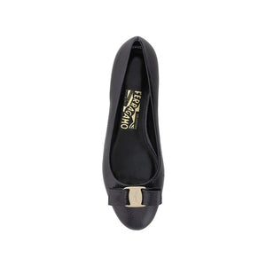 Black Calfskin Ballet Flats