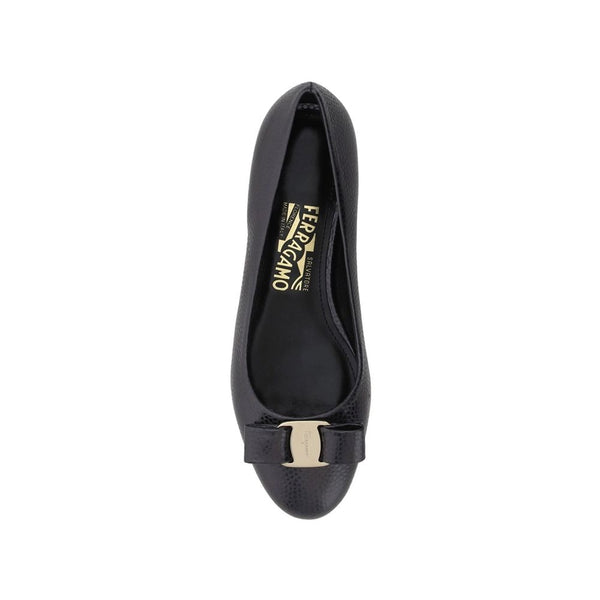 Black Calfskin Ballet Flats