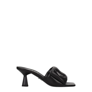 Black Leather Platform Sandals