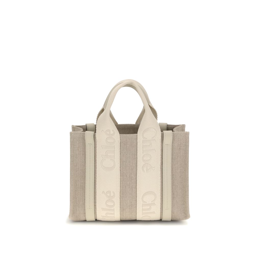 Beige Linen Handbag