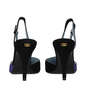 Black Leather High Heel Pumps