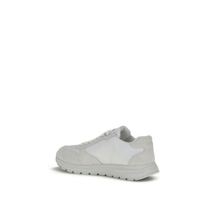 White Recycled Polyamide Athletic Sneakers