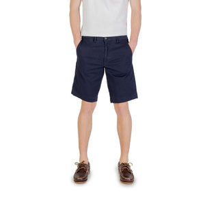 Blue Cotton Bermuda Shorts