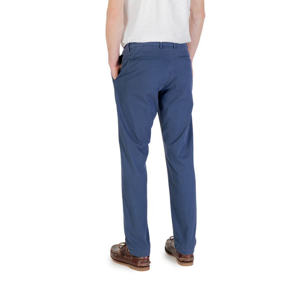 Blue Cotton Skinny Pants