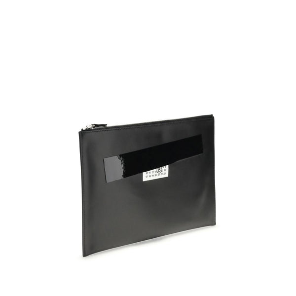 Black Calf Leather Bos Taurus Clutch Bag