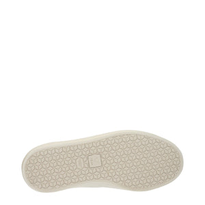 White Fabric Low Top Sneakers