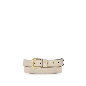 White Leather Regular Belt